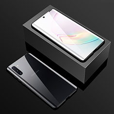 Funda Bumper Lujo Marco de Aluminio Espejo 360 Grados Carcasa T01 para Samsung Galaxy Note 10 5G Negro