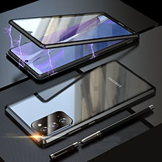 Funda Bumper Lujo Marco de Aluminio Espejo 360 Grados Carcasa T01 para Samsung Galaxy Note 20 5G Negro