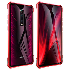 Funda Bumper Lujo Marco de Aluminio Espejo 360 Grados Carcasa T01 para Xiaomi Mi 9T Pro Rojo