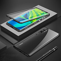 Funda Bumper Lujo Marco de Aluminio Espejo 360 Grados Carcasa T01 para Xiaomi Mi Note 10 Negro