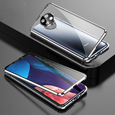 Funda Bumper Lujo Marco de Aluminio Espejo 360 Grados Carcasa T01 para Xiaomi Redmi K30 Pro 5G Plata