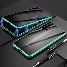 Funda Bumper Lujo Marco de Aluminio Espejo 360 Grados Carcasa T02 para Huawei Nova 5T Verde