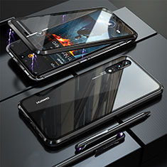 Funda Bumper Lujo Marco de Aluminio Espejo 360 Grados Carcasa T02 para Huawei P20 Negro