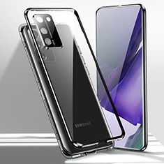 Funda Bumper Lujo Marco de Aluminio Espejo 360 Grados Carcasa T02 para Samsung Galaxy Note 20 5G Negro