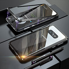 Funda Bumper Lujo Marco de Aluminio Espejo 360 Grados Carcasa T02 para Samsung Galaxy S10e Negro