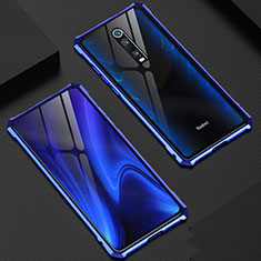 Funda Bumper Lujo Marco de Aluminio Espejo 360 Grados Carcasa T02 para Xiaomi Mi 9T Pro Azul