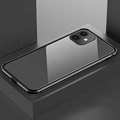 Funda Bumper Lujo Marco de Aluminio Espejo 360 Grados Carcasa T03 para Apple iPhone 11 Negro