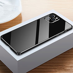 Funda Bumper Lujo Marco de Aluminio Espejo 360 Grados Carcasa T03 para Apple iPhone 12 Pro Negro