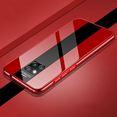 Funda Bumper Lujo Marco de Aluminio Espejo 360 Grados Carcasa T03 para Huawei Mate 20 Pro Rojo