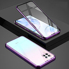 Funda Bumper Lujo Marco de Aluminio Espejo 360 Grados Carcasa T03 para Huawei Nova 6 SE Morado