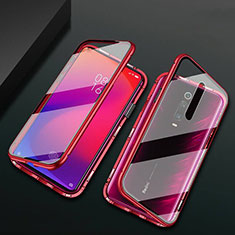 Funda Bumper Lujo Marco de Aluminio Espejo 360 Grados Carcasa T03 para Xiaomi Mi 9T Pro Rojo