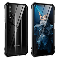 Funda Bumper Lujo Marco de Aluminio Espejo 360 Grados Carcasa T04 para Huawei Honor 20 Negro