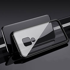 Funda Bumper Lujo Marco de Aluminio Espejo 360 Grados Carcasa T04 para Huawei Mate 20 X 5G Negro