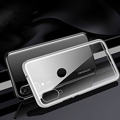 Funda Bumper Lujo Marco de Aluminio Espejo 360 Grados Carcasa T04 para Huawei P30 Lite Blanco