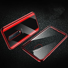 Funda Bumper Lujo Marco de Aluminio Espejo 360 Grados Carcasa T04 para Oppo RX17 Pro Rojo