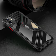 Funda Bumper Lujo Marco de Aluminio Espejo 360 Grados Carcasa T05 para Apple iPhone 11 Negro