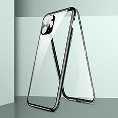 Funda Bumper Lujo Marco de Aluminio Espejo 360 Grados Carcasa T05 para Apple iPhone 11 Pro Verde