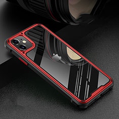 Funda Bumper Lujo Marco de Aluminio Espejo 360 Grados Carcasa T05 para Apple iPhone 11 Rojo