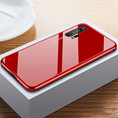 Funda Bumper Lujo Marco de Aluminio Espejo 360 Grados Carcasa T05 para Huawei Honor 20 Pro Rojo
