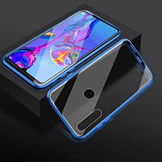Funda Bumper Lujo Marco de Aluminio Espejo 360 Grados Carcasa T05 para Huawei Honor 20E Azul