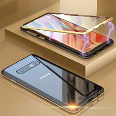 Funda Bumper Lujo Marco de Aluminio Espejo 360 Grados Carcasa T05 para Samsung Galaxy S10 5G Oro