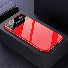 Funda Bumper Lujo Marco de Aluminio Espejo 360 Grados Carcasa T06 para Apple iPhone 11 Rojo