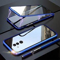Funda Bumper Lujo Marco de Aluminio Espejo 360 Grados Carcasa T06 para Huawei Mate 20 Lite Azul
