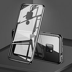Funda Bumper Lujo Marco de Aluminio Espejo 360 Grados Carcasa T06 para Huawei Mate 20 Negro