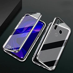 Funda Bumper Lujo Marco de Aluminio Espejo 360 Grados Carcasa T06 para Huawei Nova 4e Plata