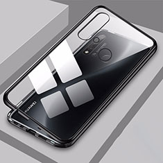 Funda Bumper Lujo Marco de Aluminio Espejo 360 Grados Carcasa T06 para Huawei Nova 5i Negro