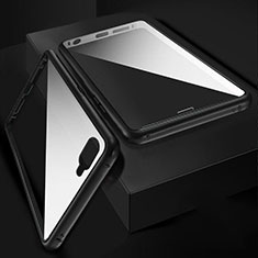 Funda Bumper Lujo Marco de Aluminio Espejo 360 Grados Carcasa T06 para Oppo K1 Negro
