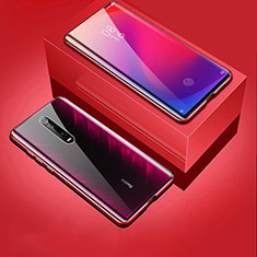 Funda Bumper Lujo Marco de Aluminio Espejo 360 Grados Carcasa T06 para Xiaomi Redmi K20 Rojo