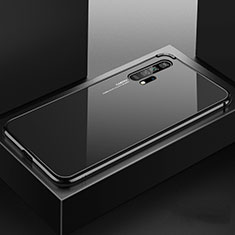 Funda Bumper Lujo Marco de Aluminio Espejo 360 Grados Carcasa T07 para Huawei Honor 20 Pro Negro