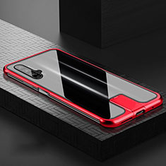 Funda Bumper Lujo Marco de Aluminio Espejo 360 Grados Carcasa T07 para Huawei Honor 20 Rojo