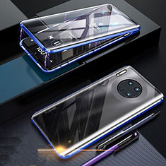 Funda Bumper Lujo Marco de Aluminio Espejo 360 Grados Carcasa T07 para Huawei Mate 30 Pro 5G Azul
