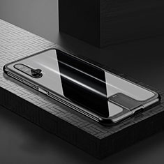 Funda Bumper Lujo Marco de Aluminio Espejo 360 Grados Carcasa T07 para Huawei Nova 5T Negro