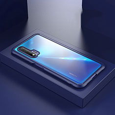 Funda Bumper Lujo Marco de Aluminio Espejo 360 Grados Carcasa T07 para Huawei Nova 6 Azul
