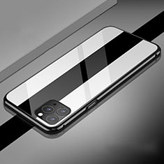 Funda Bumper Lujo Marco de Aluminio Espejo 360 Grados Carcasa T08 para Apple iPhone 11 Pro Blanco