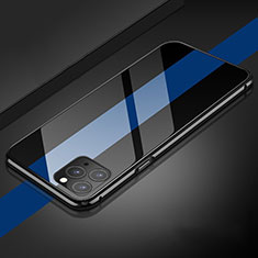 Funda Bumper Lujo Marco de Aluminio Espejo 360 Grados Carcasa T08 para Apple iPhone 11 Pro Max Azul