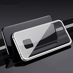 Funda Bumper Lujo Marco de Aluminio Espejo 360 Grados Carcasa T08 para Huawei Mate 20 Pro Plata