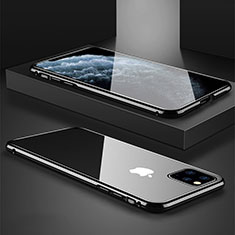 Funda Bumper Lujo Marco de Aluminio Espejo 360 Grados Carcasa T11 para Apple iPhone 11 Pro Negro