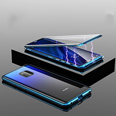 Funda Bumper Lujo Marco de Aluminio Espejo 360 Grados Carcasa T14 para Huawei Mate 20 Pro Azul