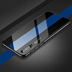 Funda Bumper Lujo Marco de Aluminio Espejo 360 Grados Carcasa T14 para Huawei P30 Azul y Negro