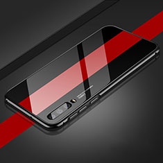 Funda Bumper Lujo Marco de Aluminio Espejo 360 Grados Carcasa T14 para Huawei P30 Rojo y Negro
