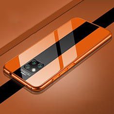 Funda Bumper Lujo Marco de Aluminio Espejo 360 Grados Carcasa T16 para Huawei Mate 20 Pro Naranja