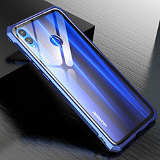 Funda Bumper Lujo Marco de Aluminio Espejo Carcasa M01 para Huawei Honor View 10 Lite Azul