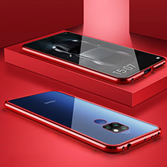 Funda Bumper Lujo Marco de Aluminio Espejo Carcasa M01 para Huawei Mate 20 Rojo