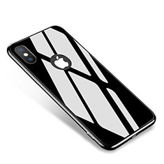 Funda Bumper Lujo Marco de Aluminio Espejo Carcasa para Apple iPhone X Negro