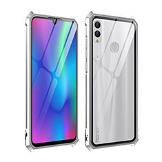 Funda Bumper Lujo Marco de Aluminio Espejo Carcasa para Huawei Honor 10 Lite Plata