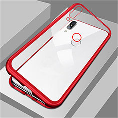 Funda Bumper Lujo Marco de Aluminio Espejo Carcasa para Huawei Honor 8X Rojo